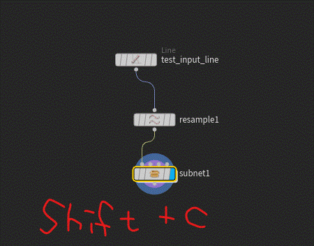 Shift + C でサブネット化